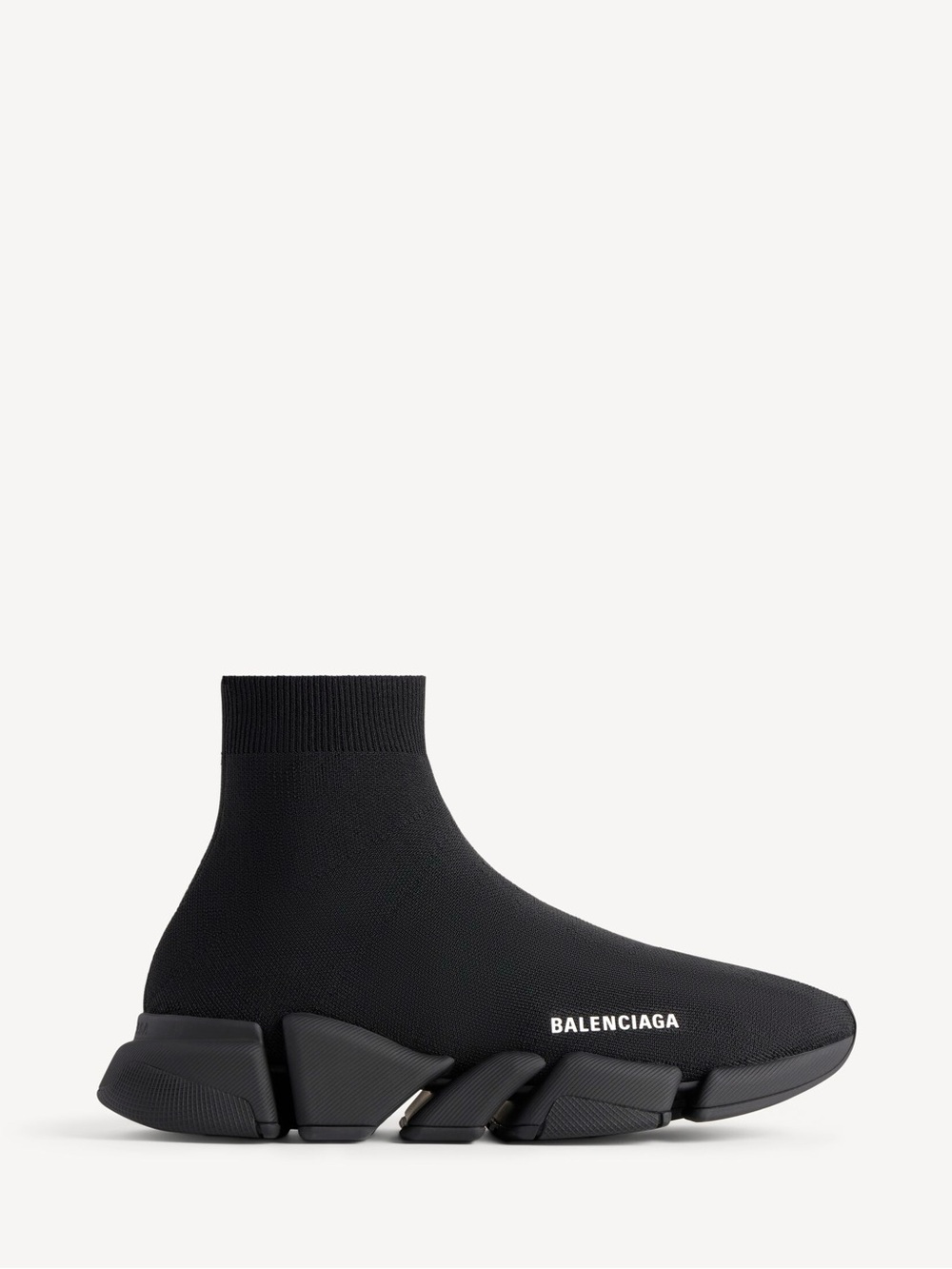 Balenciaga WOMEN'S SPEED 2.0 RECYCLED KNIT SNEAKER IN BLACK